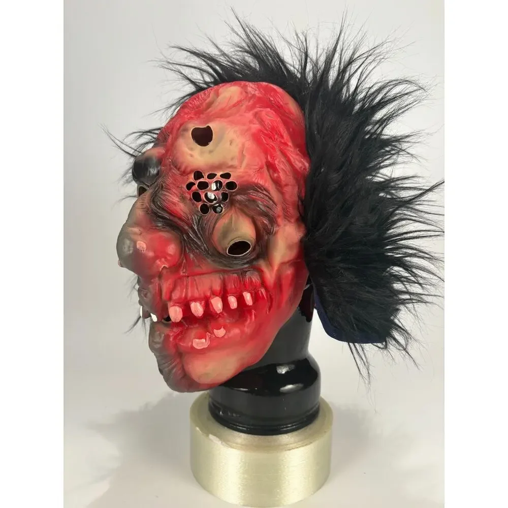 Vintage TopStone Nu-Skin Two Face Demon Halloween Mask Adult Scary Zombie 90s
